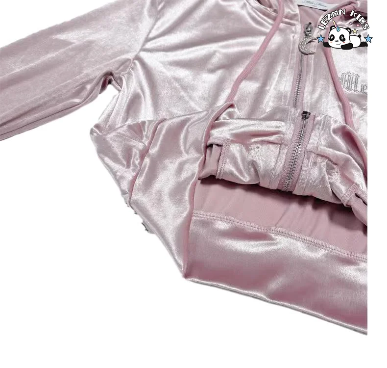 LEZONKIDS - Conjunto de Roupas para Meninas Personalizadas de Primavera, Jaqueta com Capuz de Veludo e Saia